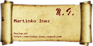 Martinko Inez névjegykártya